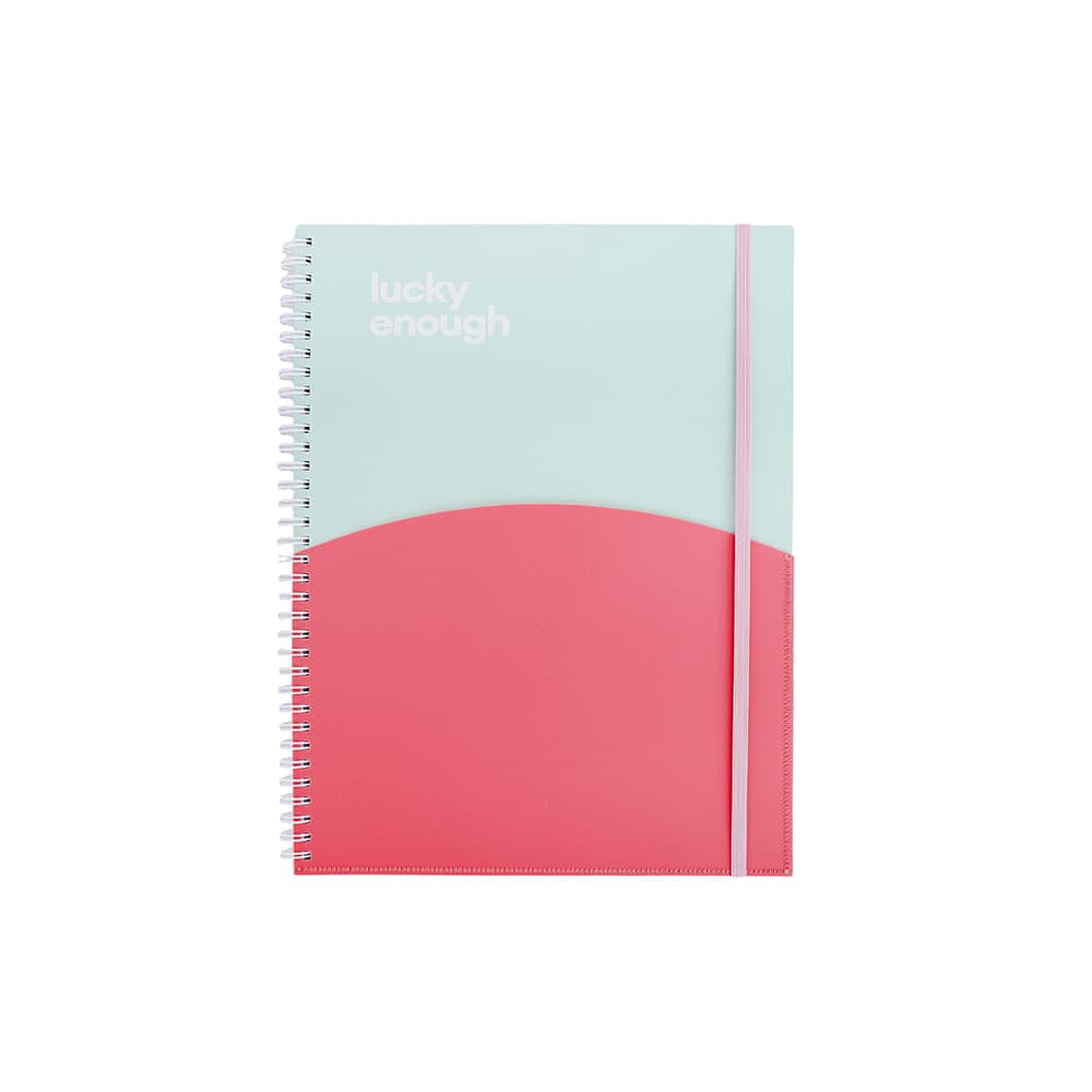 Cuaderno con Bolsillo Serie Simple Color 88 Hojas Rosa y