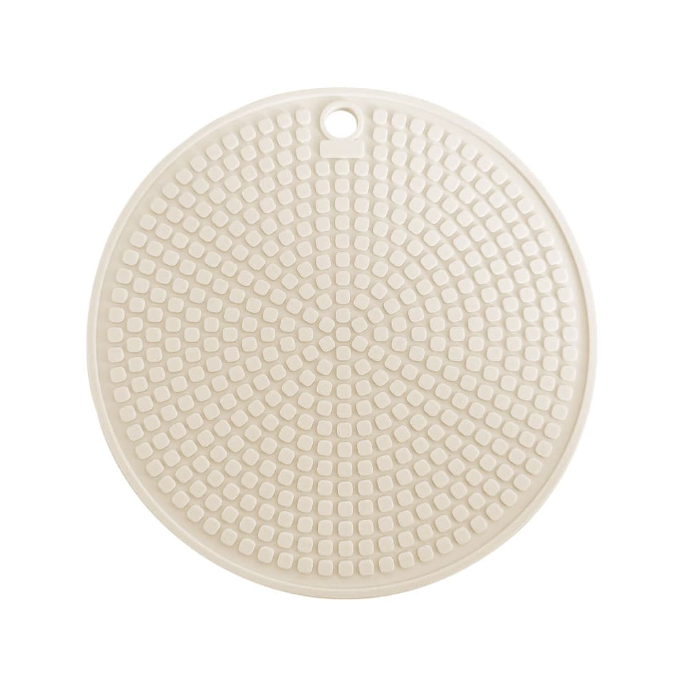 Alfombrilla Redonda Resistente al Calor Beige
